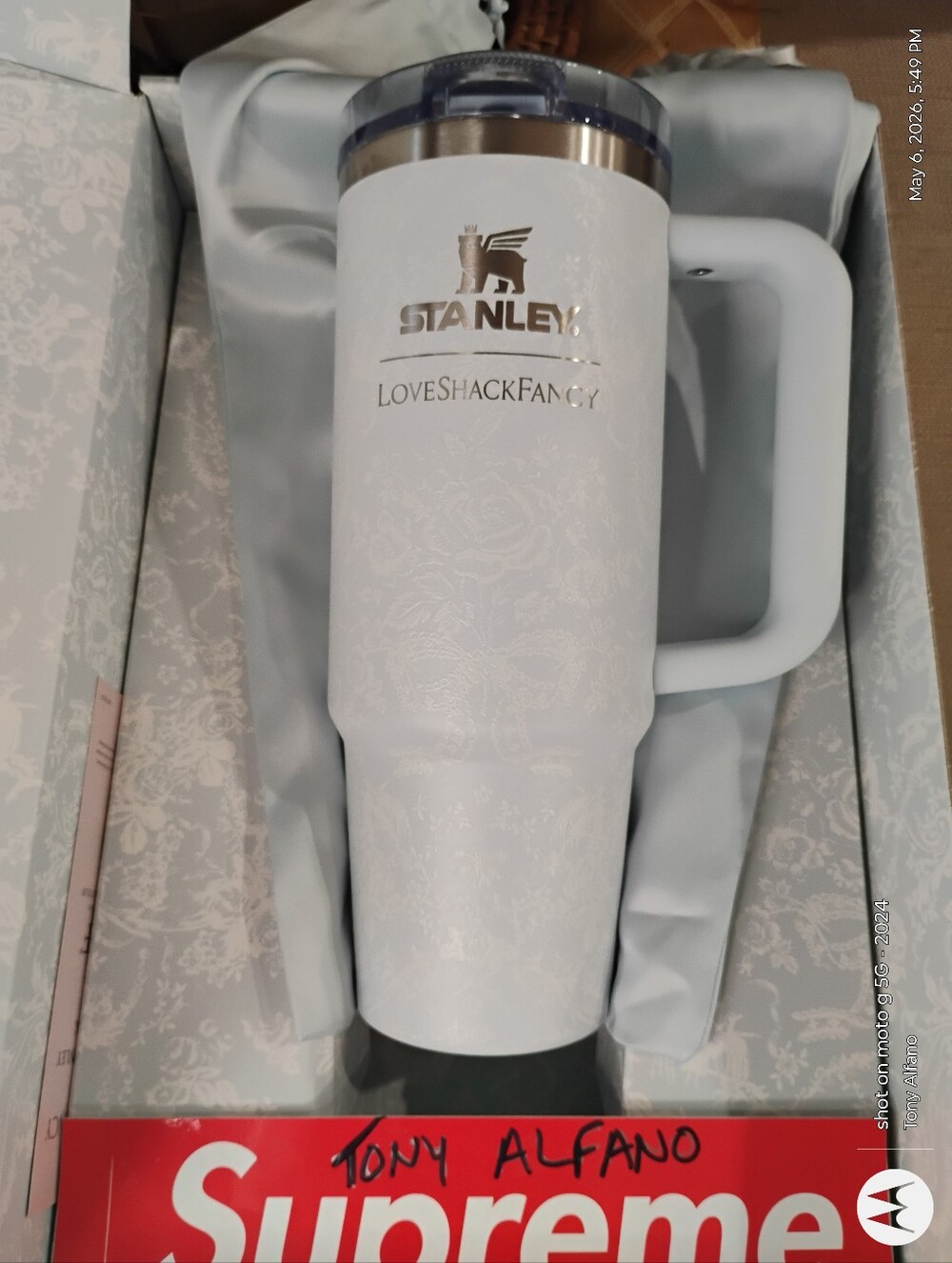 Stanley x LoveShackFancy Toscana Toile Alpine Blue 30oz Protour BNIB - In Hand